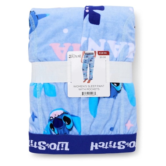 Disney Lilo & Stitch Women's Velour Pajama Pants, Size 3X (22w-24w), Relaxed Fit - Picture 4 of 4